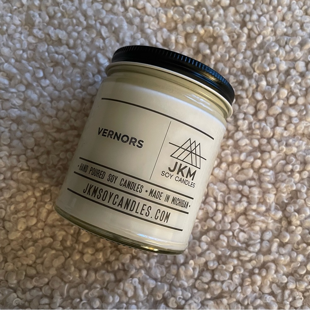 JKM Vernors scented soy candle